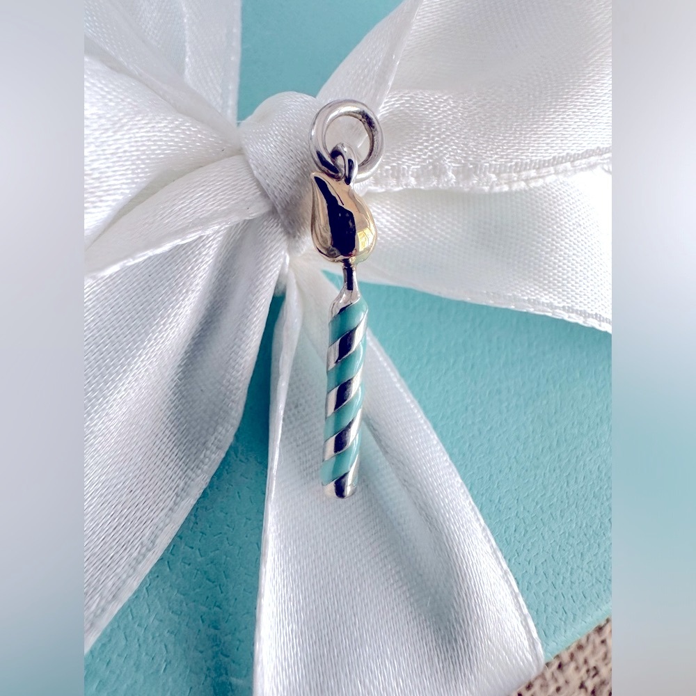 Tiffany & Co NEW Birthday Candle Charm Pendant SS and Gold -NEW Collector's item